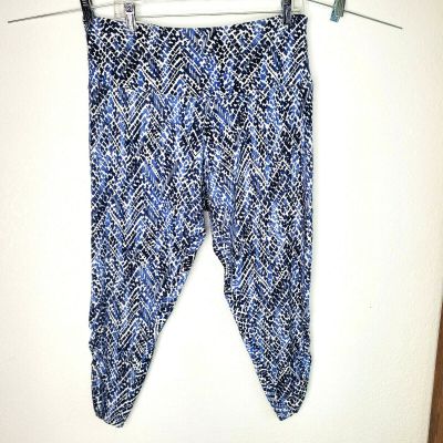 French Laundry Women's Size 3XL Navy And White Pull on Capri Workout Leggings